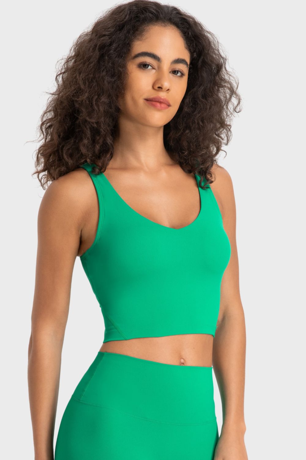 Millennia Deep V-Neck Crop Sports Bra