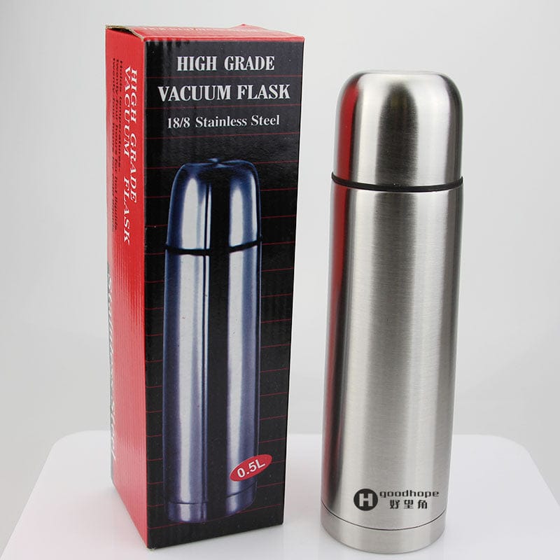 Stainless Steel Natural Color Vacuum Bullet Flask