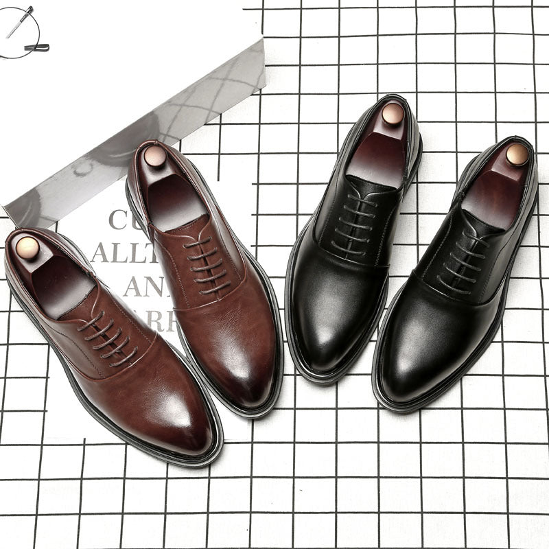 Pointed Casual Men's Shoes Business Work Leather Shoes