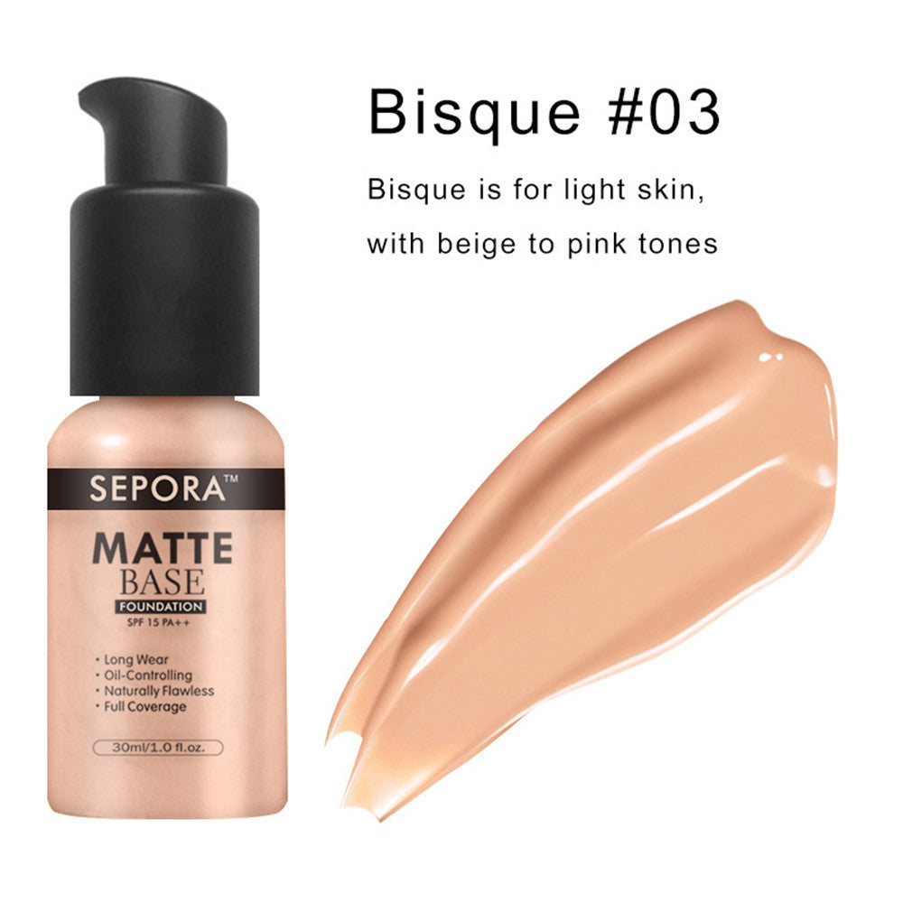 Isolate Waterproof Natural Concealer Base Makeup Matte Liquid Foundation Oil Control Foundation Cream