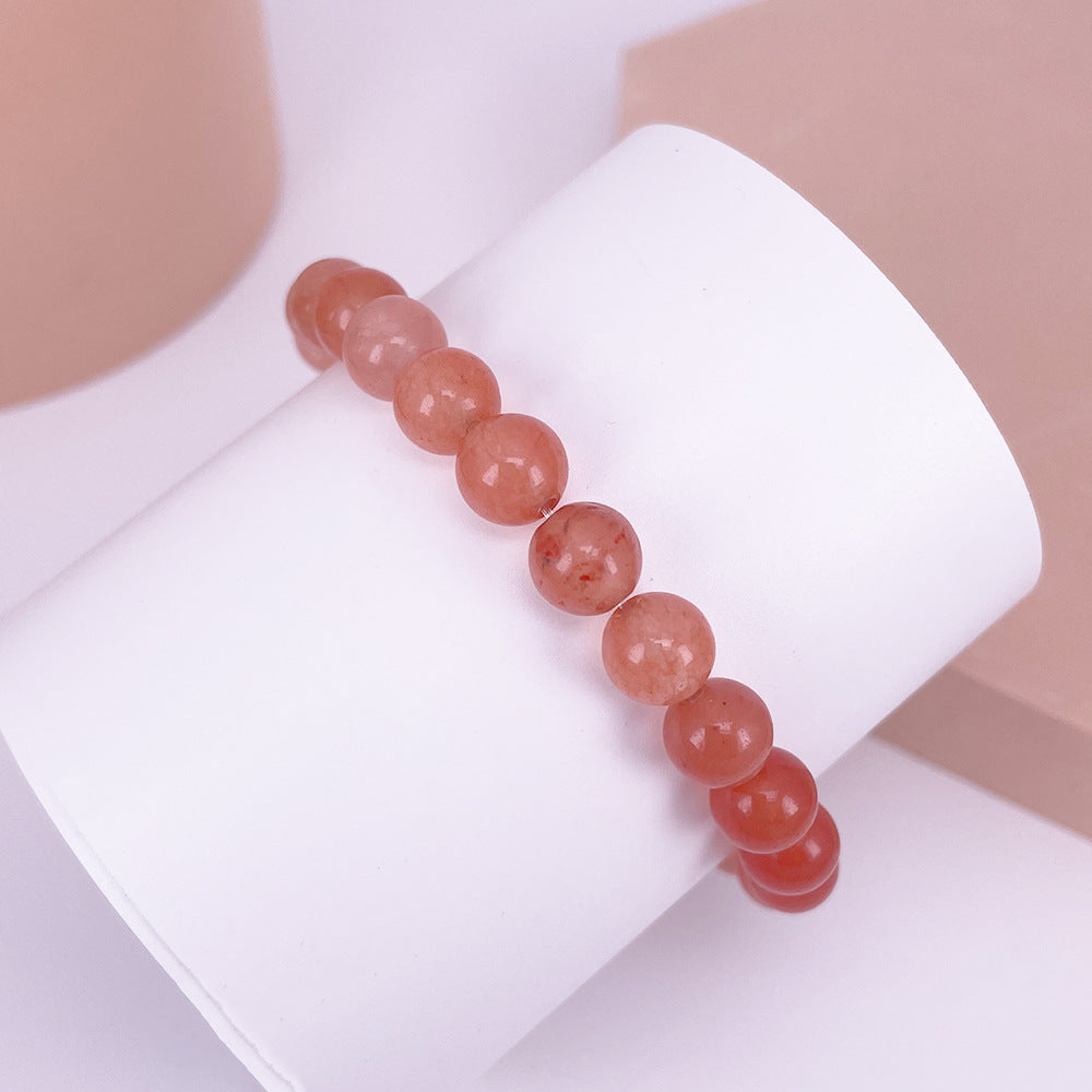 Orange Stone Beaded Yoga Bracelet