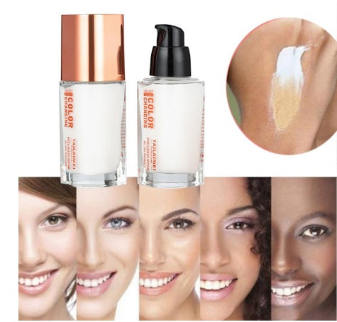 Warm skin tone liquid foundation