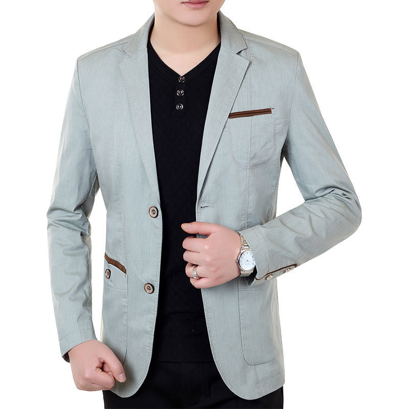 Spring and Autumn 2024 New Young and Middle-aged Men's Business Casual Suit Thin Dad One Piece Suit Jacket