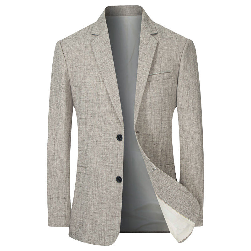 Spring and Autumn 2024 New Young and Middle-aged Men's Business Casual Suit Thin Dad One Piece Suit Jacket