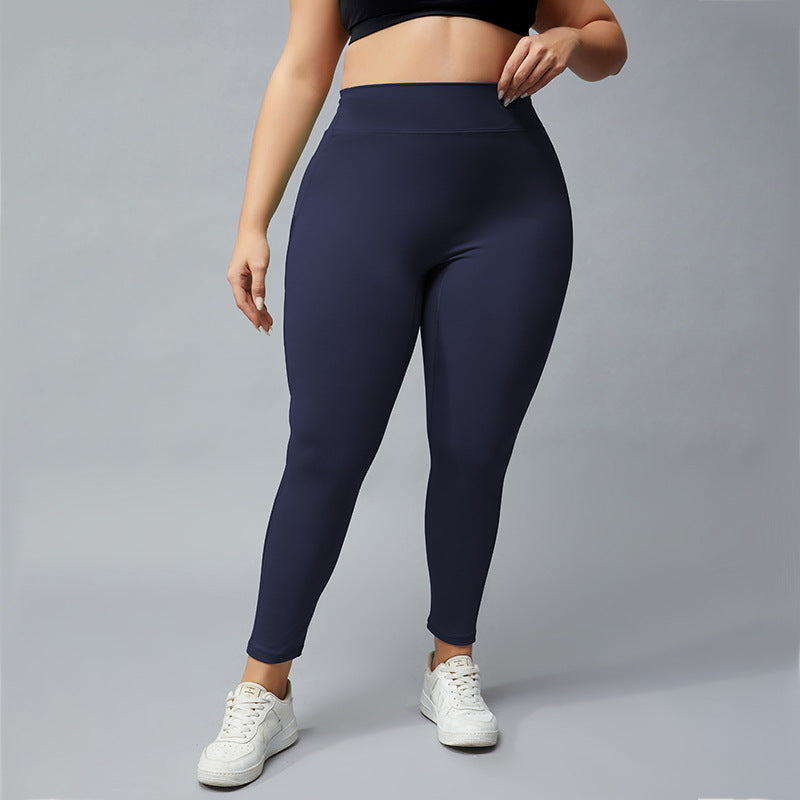 Plus Size Mesh Stitching Yoga Pants Women Tight  Peach Hip Outer Wear Running Hip Raise Exercise Workout Pants Yoga Clothes Women
