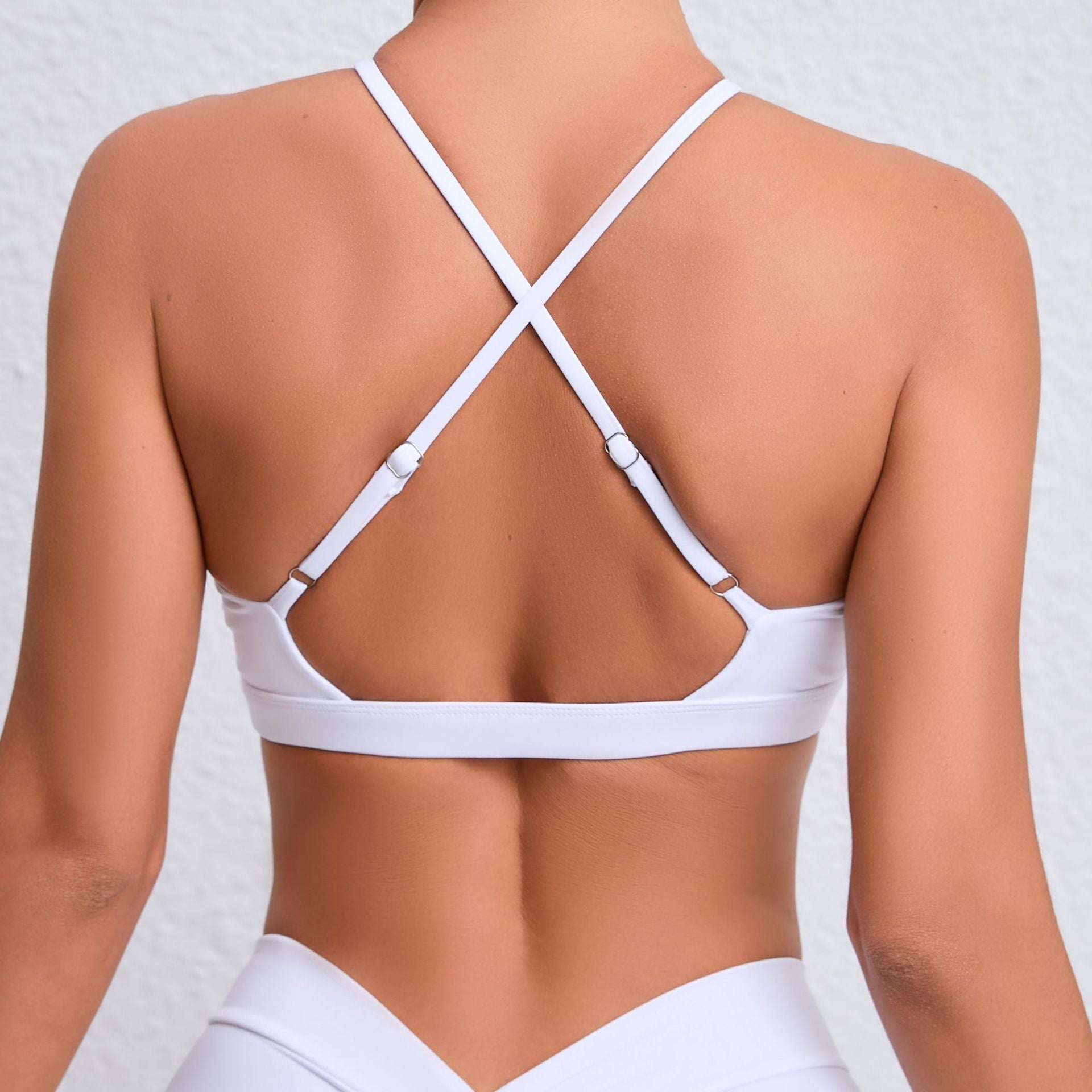 Running Exercise Underwear Beauty Back Fitness Top Yoga Clothes Women Cross Quick Drying Breathable Nude Feel Yoga Bra