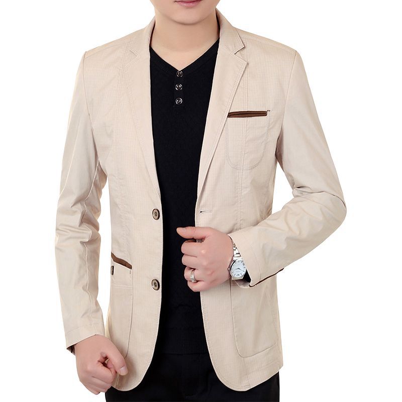 Spring and Autumn 2024 New Young and Middle-aged Men's Business Casual Suit Thin Dad One Piece Suit Jacket