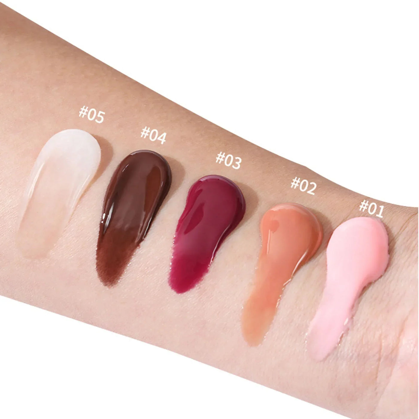 1pcs Soft Tube Mirror Lip Gloss Lip Oil Nude Brown Plumping Lip Gloss Moisturising Transparent Lipgloss Beauty Cosmetics Makeup