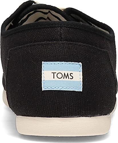TOMS Heritage Mens Canvas Casual Shoes Sneakers Lace Up Low Cut - Black - US 11