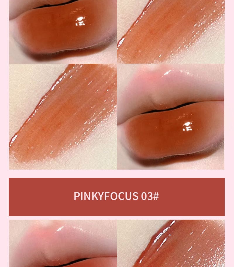 Pinkyfocus Gold Nugget Cube Foundation Mirror Lip Lacquer Lasting Moisturizing No Stain On Cup