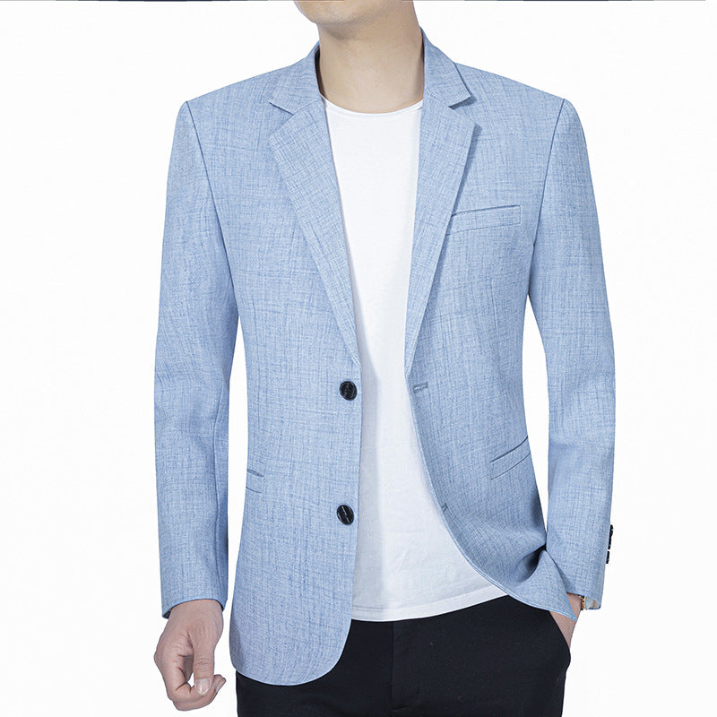 Spring and Autumn 2024 New Young and Middle-aged Men's Business Casual Suit Thin Dad One Piece Suit Jacket