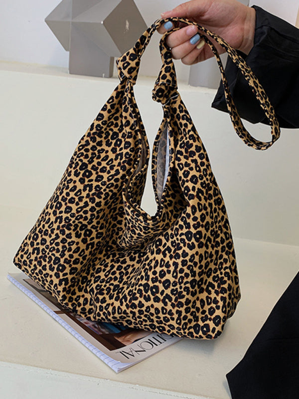 New leopard print shoulder bag canvas shopping bag