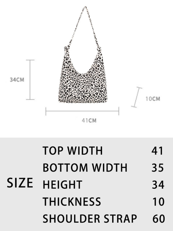 New leopard print shoulder bag canvas shopping bag