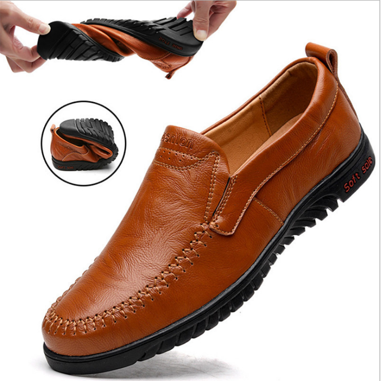 Men Shoes Genuine leather Comfortable Men Casual Shoes Footwear Chaussures Flats Men Slip On Lazy Shoes Zapatos Hombre Rswank
