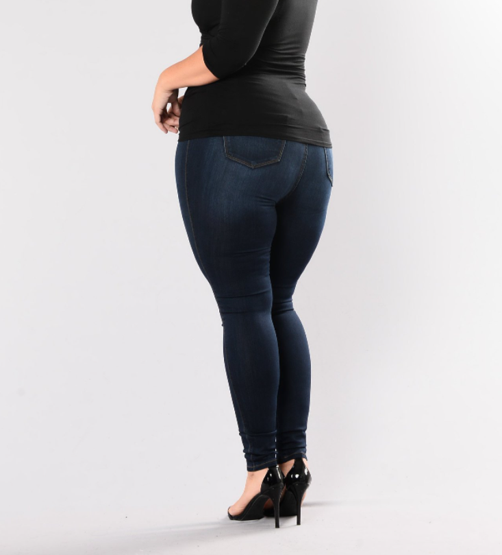 Plus Size Women  Clothing  High Waist Stretch Slim  Women  Denim Skinny Pants