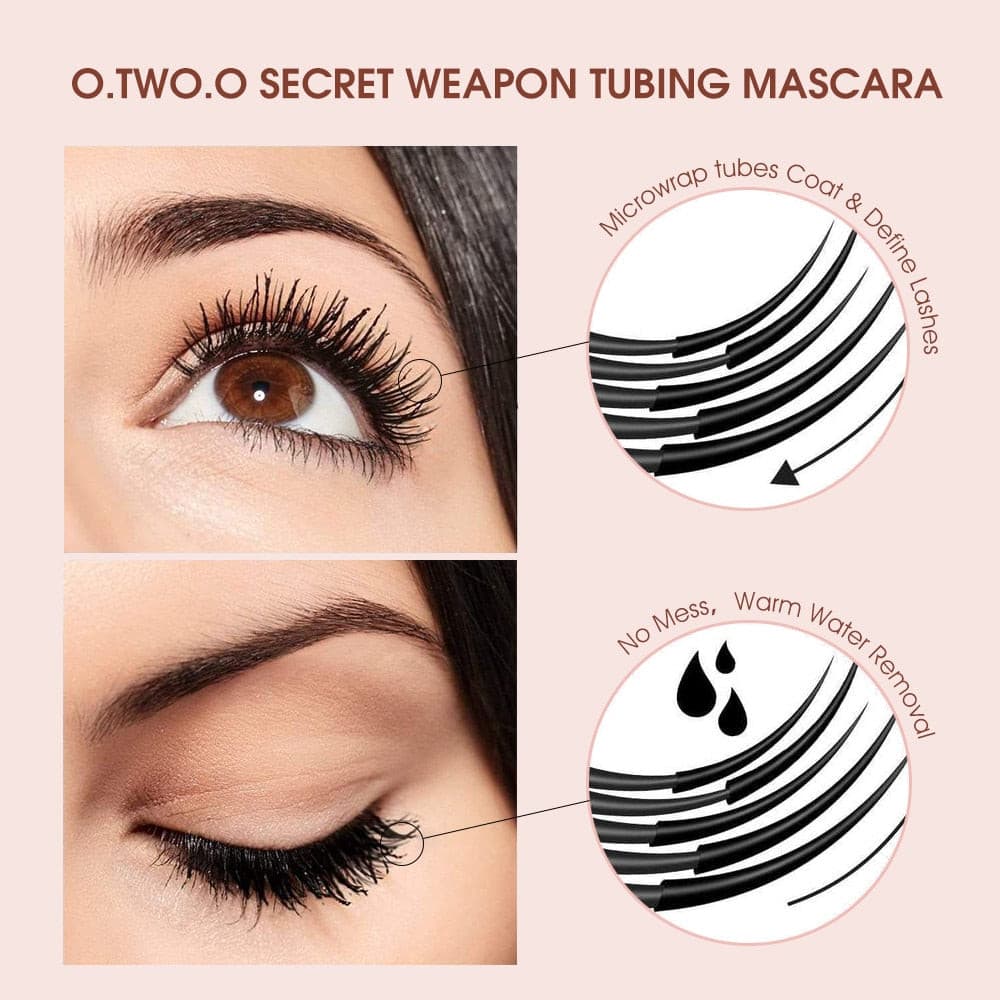 Black Mascara Lengthens Eyelashes Waterproof Long-lasting 4D Silk Fiber Mascara Rswank