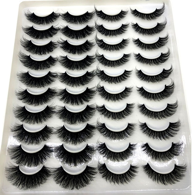 New 20 pairs natural false eyelashes fake lashes long makeup 3d mink eyelashes eyelash extension Rswank