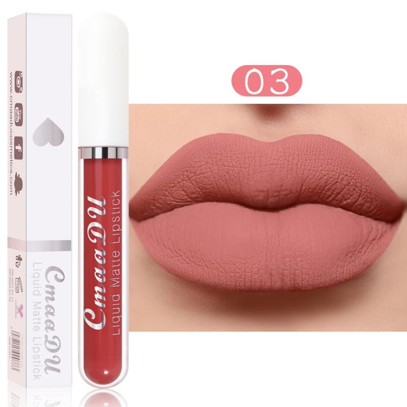 CmaaDu 18 Colors Long Lasting Lip Gloss Matte Velvet Liquid Lipstick Waterproof Moisturizing Lip Makeup Cosmetic TSLM1 Rswank