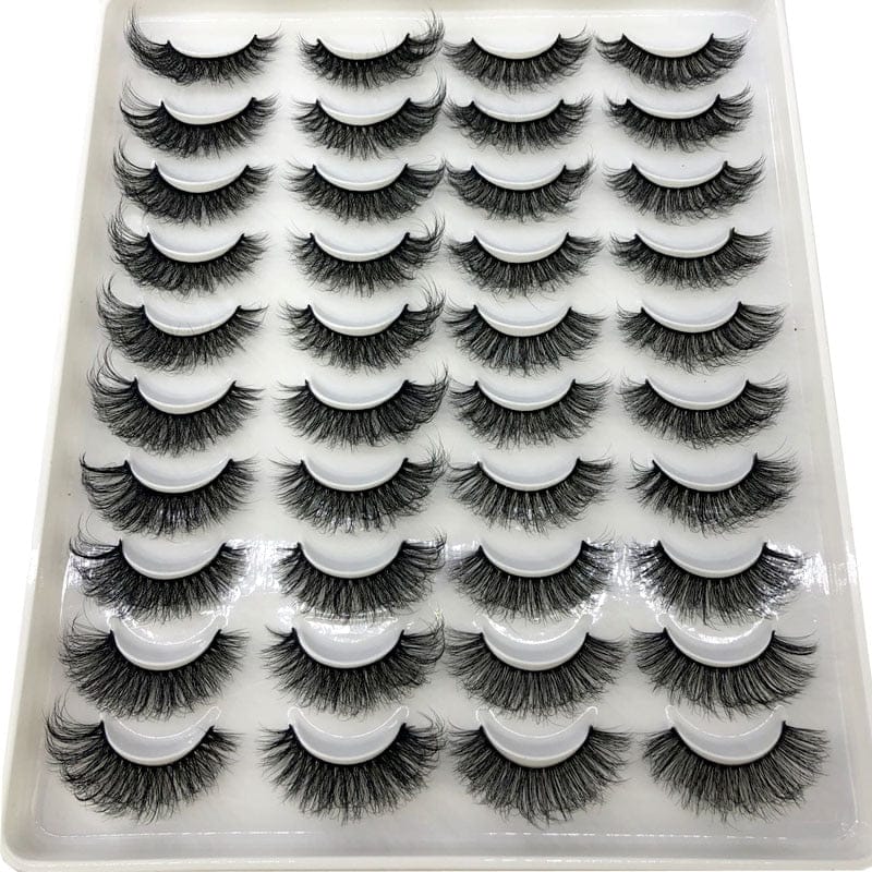 New 20 pairs natural false eyelashes fake lashes long makeup 3d mink eyelashes eyelash extension Rswank