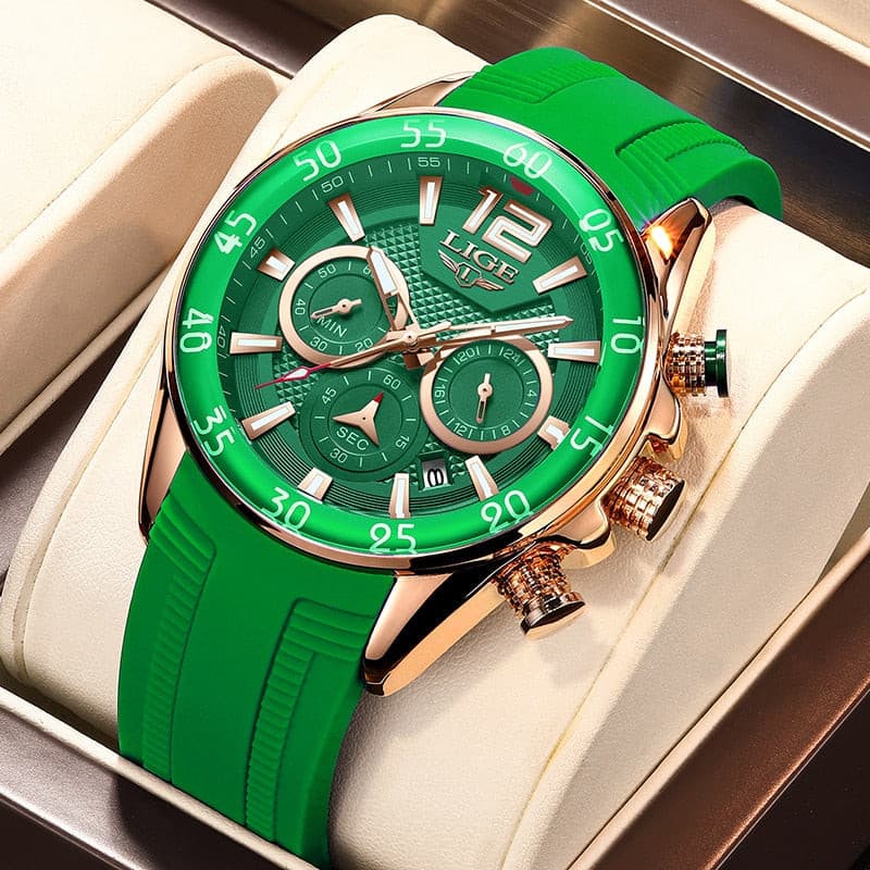 2022 Fashion Mens Watches LIGE Top Brand Luxury Silicone Rswank