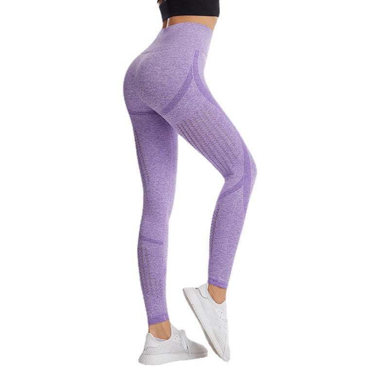 seamless Yoga Pants hollow out breathable sports tights running fitness yoga clothes women FashionExpress