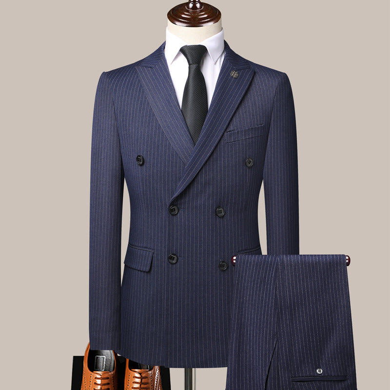 Suit suits men's suit dresses fashion slim small suits two-piece Korean casual jacket occupation dress Rswank