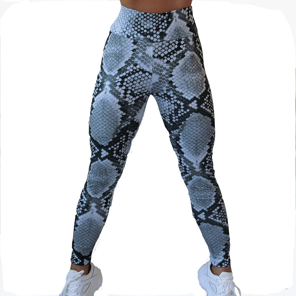 Wish   new Snake Print Capris casual Leggings Yoga Pants FashionExpress