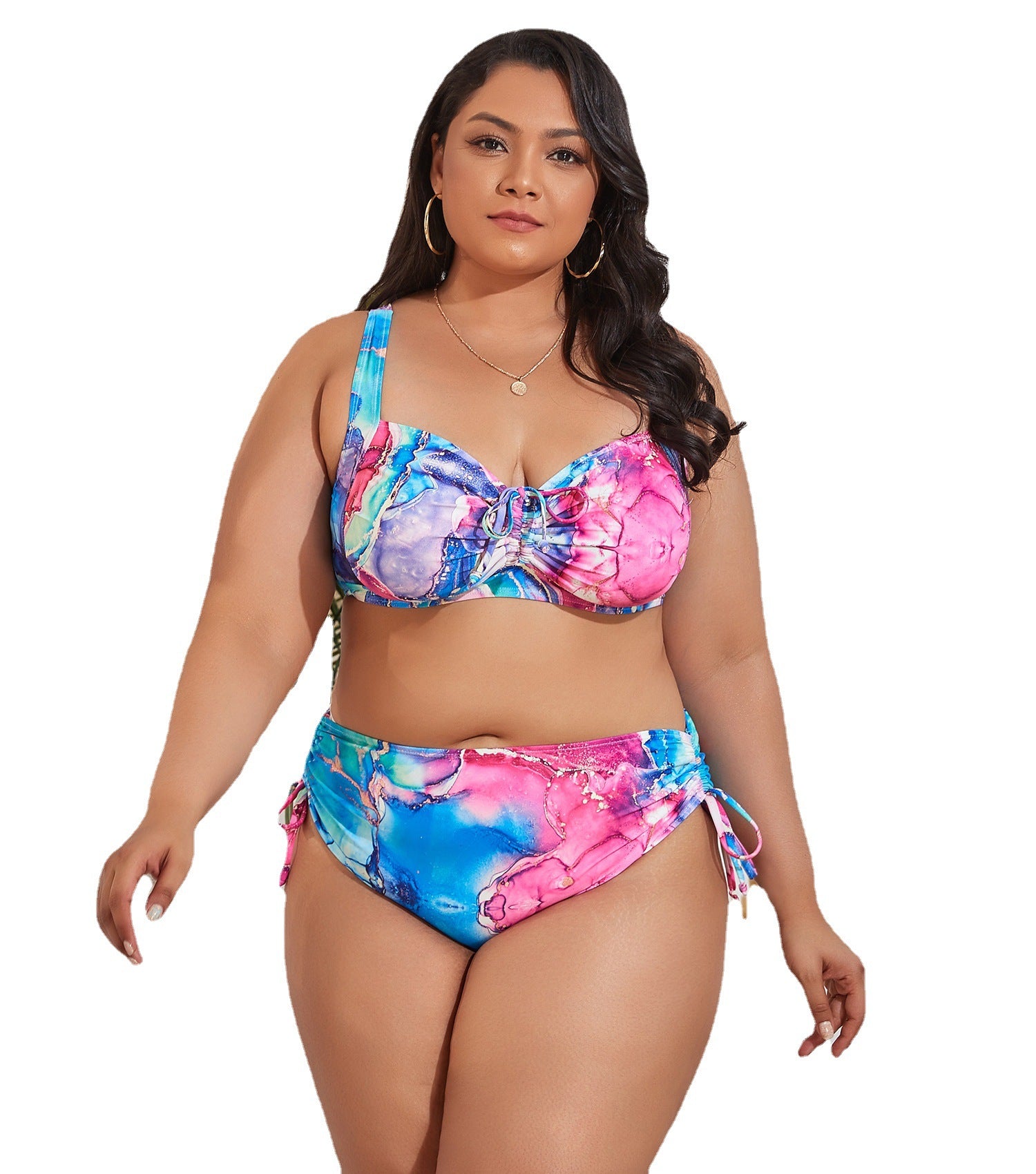 Plus Size Sexy  Split Swimwear Swimsuit Female