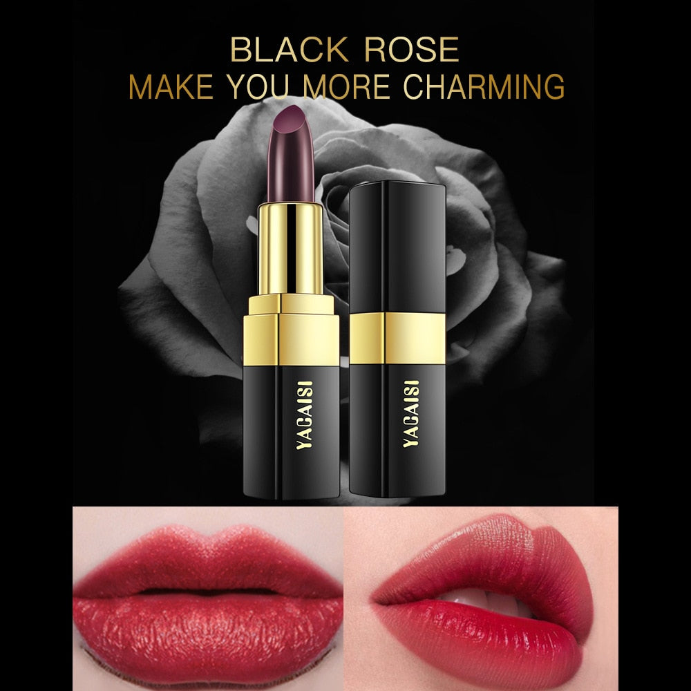 Blue Black Rose Lipstick Temperature Color Changing Natural Long Lasting Rswank