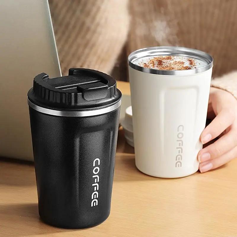 380ml 510ml Double Stainless Steel Coffee Thermal Mug With Lid Thermos Rswank