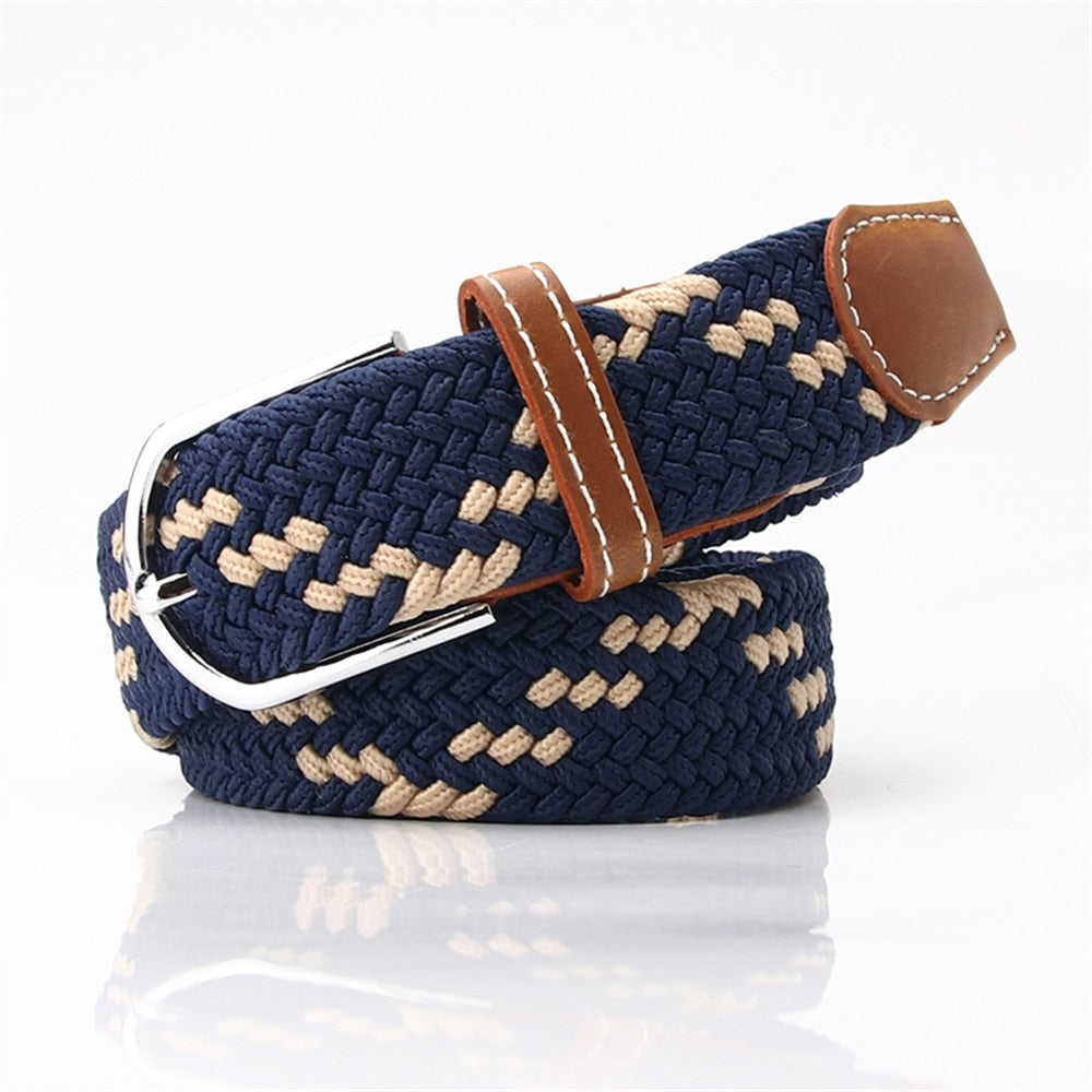 Casual men's and women's fashion multi-color elastic woven Rswank