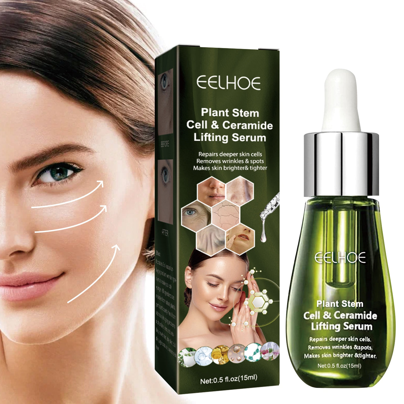 Face Essence Plant Stem Cell Ceramide Lifting Skincare Essence Skin Lightening Essence For Boosting To Repair Damaged Skin Rswank