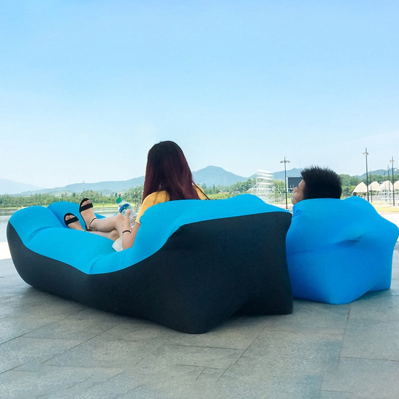 Outdoor Inflatable Sofa Picnic Lazy Air Lounger Camping Sleeping Bed