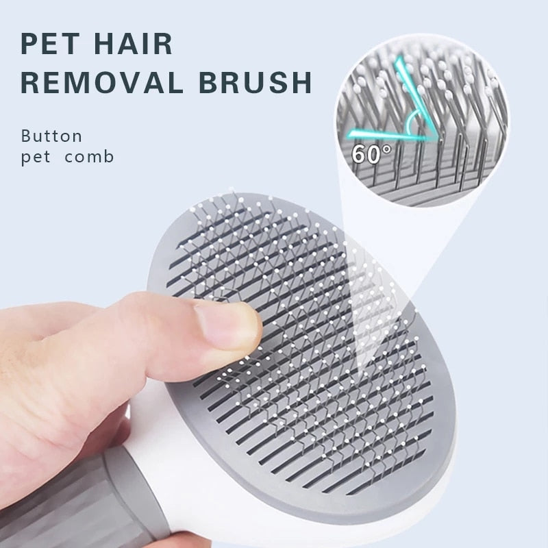 Pet Comb Stainless Steel Needle Comb Dog And Cat Hair Removal Floating Hair Cleaning