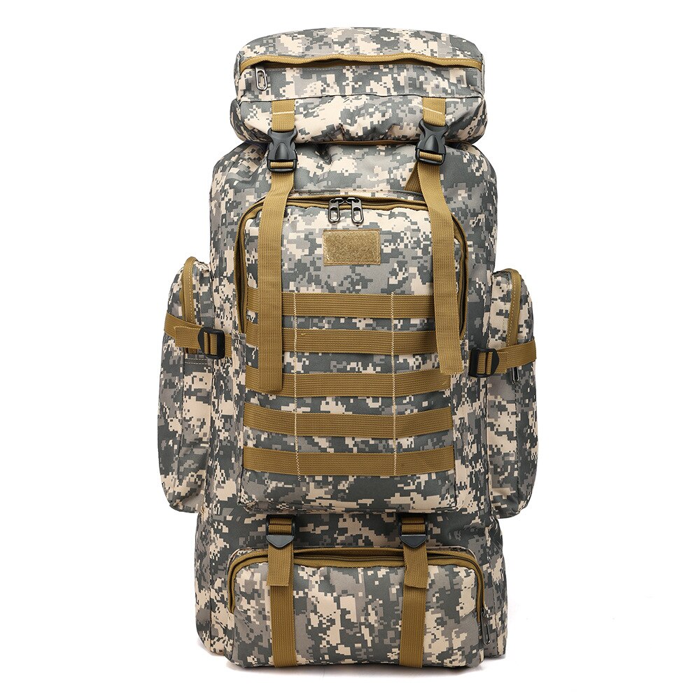 Waterproof Molle Camo Tactical Backpack Military Army Hiking Camping Backpack