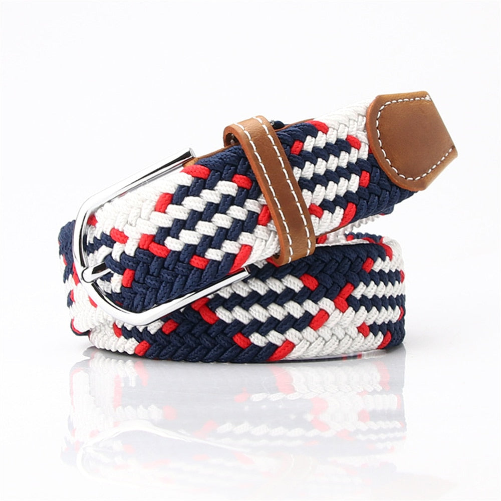 Casual men's and women's fashion multi-color elastic woven Rswank