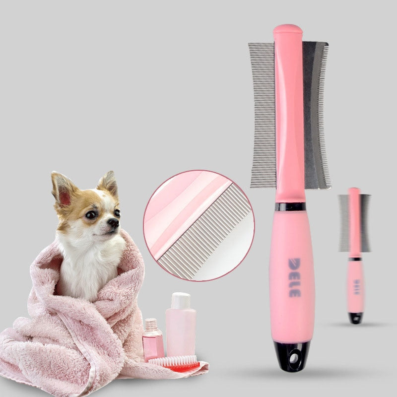 Pet Hair Comb for Cat Dog Hair Remover Double-sided Easy Deshedding Brush