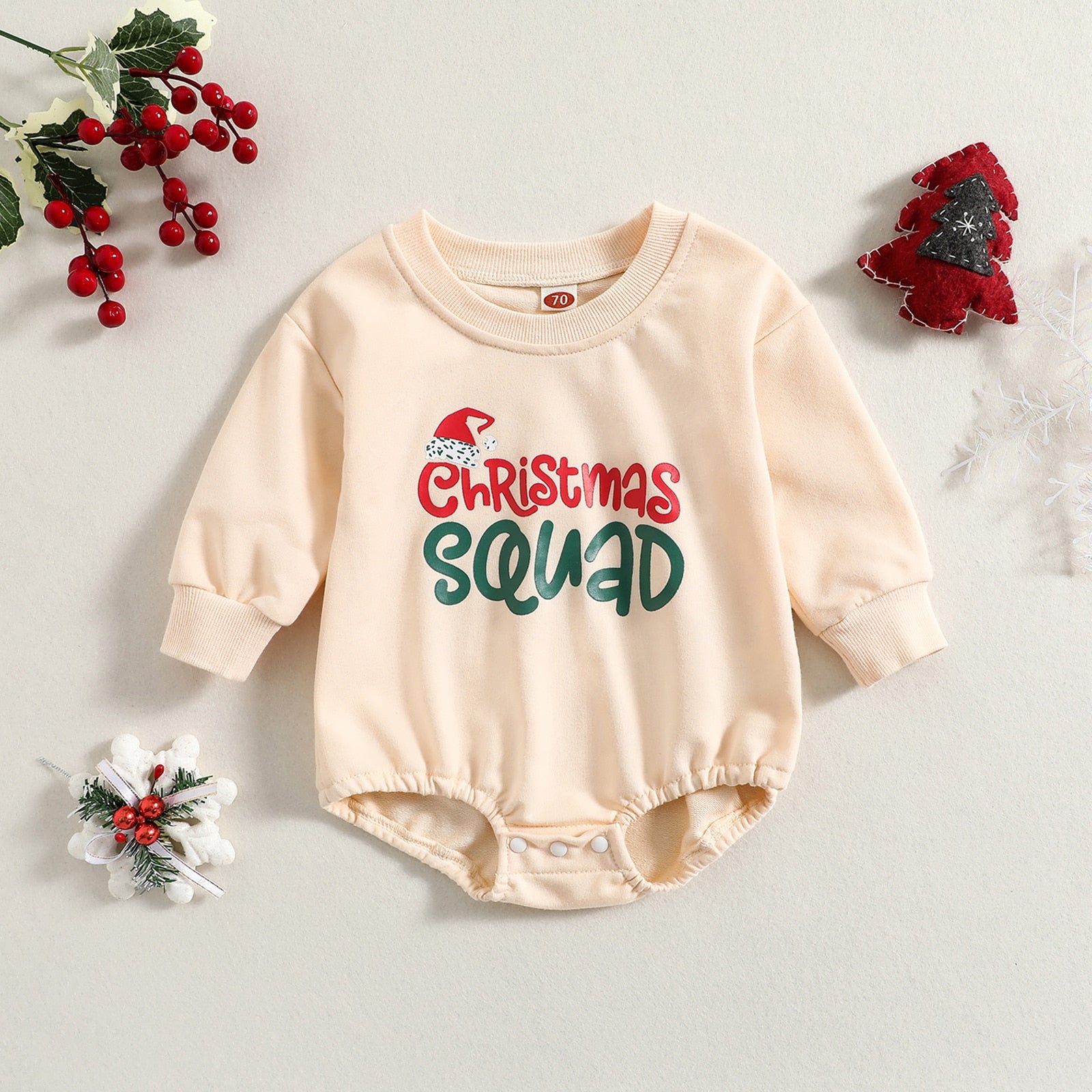 Fashion Baby Boys Girls Christmas Sweatshirts Rompers 2 Colors Santa Claus Letter Print Long Sleeve Pullover Jumsuits 0-24M Rswank