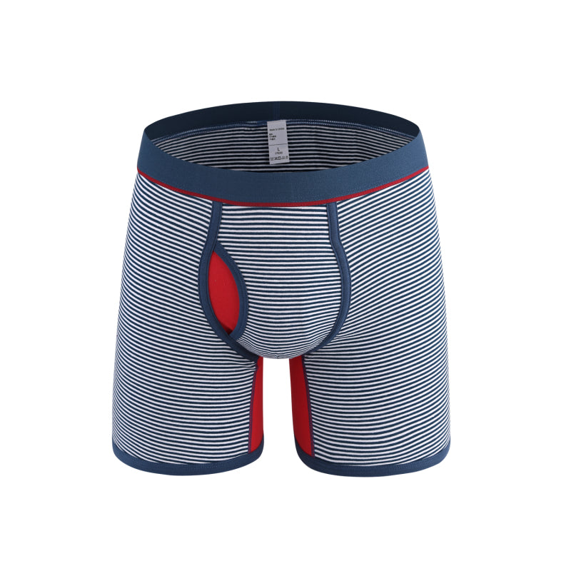 Men's Striped Comfort Breathable Boxer Briefs kakaclo
