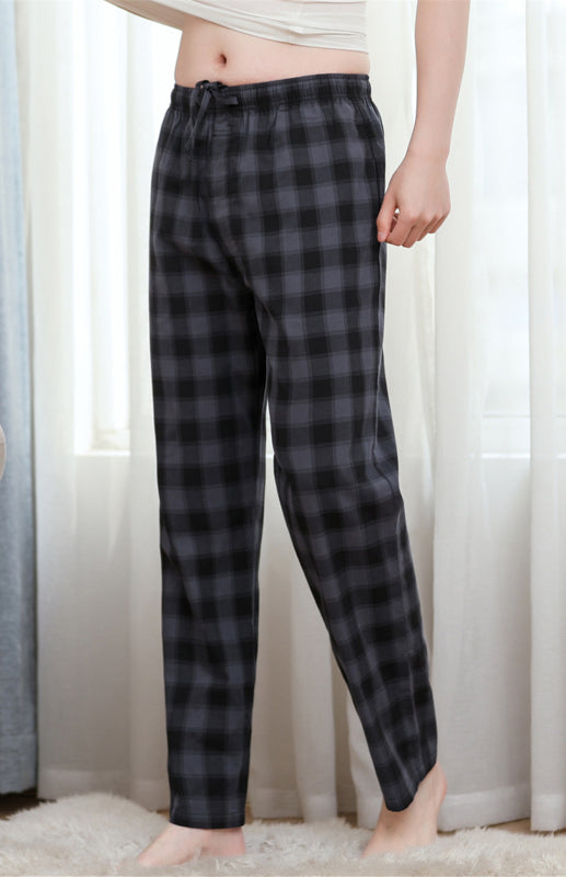 Men's thin pajamas cotton loose comfortable breathable air conditioning home pants kakaclo
