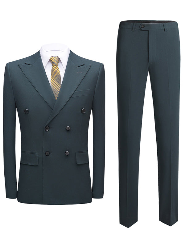 Men's Slim Fit Business Two Piece Suit kakaclo
